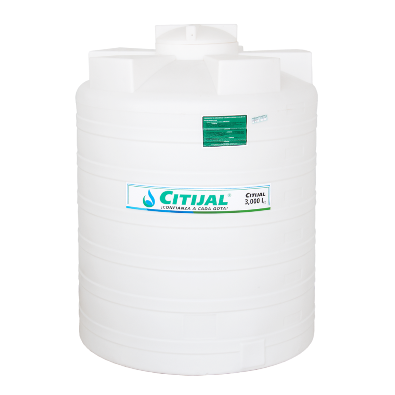 Cisterna Alta Boca al Centro con Hombros 3,000 L